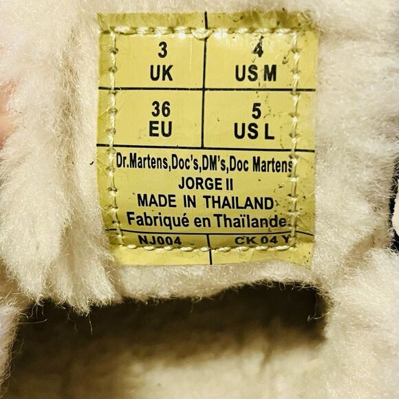 Dr Martens Jorge II Faux Fur Lined Slingback Mules M 4 W 5 Black Leather - Picture 6 of 7